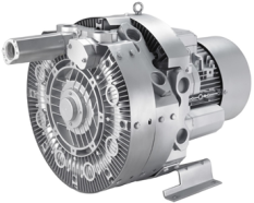 double stage blower EG series, 3 ph (7,5 kW, 170 m3/h; -730/1040 mbar, G 1 1/4")
