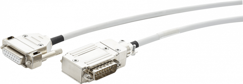 Measuring cable, 10m, 2 x SubD 15 pin for Smartline transducers with VD12/VD14