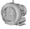 single stage blower MG series, 3 ph (3,0 kW, 320 m3/h; -260/270 mbar, G 2")