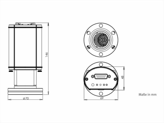 Hot cathode / Pirani, 1000-5e-10 mbar, metal sealed, DN40KF