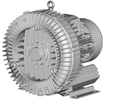 single stage blower MG series, 3 ph (1,6 kW, 210 m3/h; -200/190 mbar, G 2")